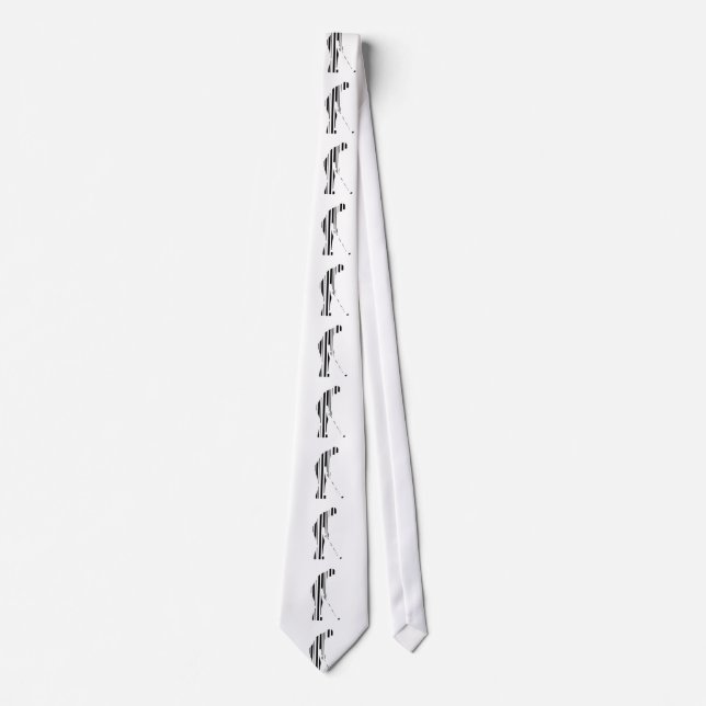 GOLF BAR CODE Golfer Golfing Sports Pattern Design Tie (Front)