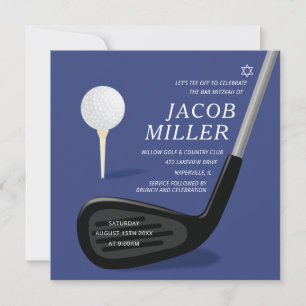 Golf Bar Mitzvah Invitation Country Club