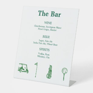 Golf Bar  Pedestal Sign
