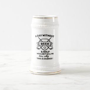 Golf & Beer Stein - 'Why Take a Chance?' Gift