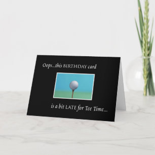 Golf - Belated Birthday Card