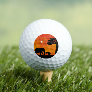 Golf Belephant, ,sky ,animals ,sunrise ,nature  Balls