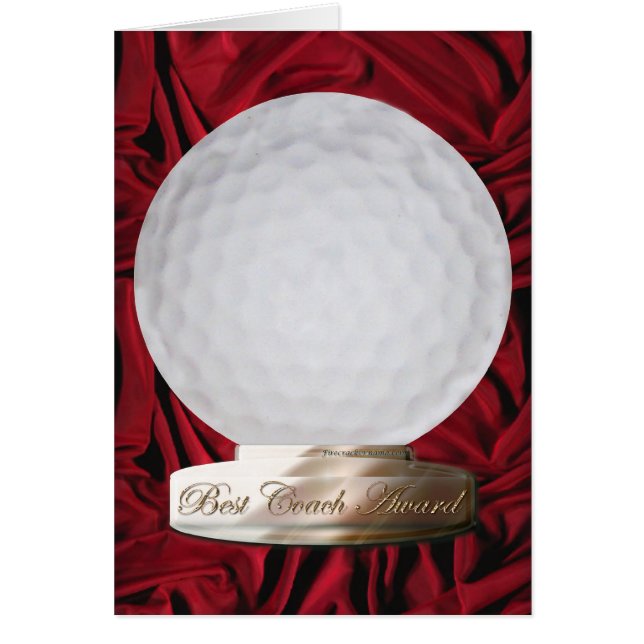 Golf Best Coach Award Card (Front)