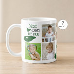 Golf BEST DAD BY PAR 7 Photo Collage Coffee Mug<br><div class="desc">Create a unique photo collage mug for the golfer Dad utilizing this easy-to-upload photo collage template with 7 pictures and the funny golf saying title BEST DAD BY PAR in green and black. Makes a memorable, meaningful father gift for his birthday, Father's Day or a holiday. ASSISTANCE: For help with...</div>