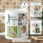 Golf BEST GRANDPA BY PAR 7 Photo Collage Coffee Mug<br><div class="desc">Create a unique photo collage mug for the golf lover grandfather utilizing this easy-to-upload photo collage template with 7 pictures and the funny golf saying title BEST GRANDPA BY PAR in green and black. Makes a memorable, meaningful father gift for his birthday, Grandparents Day, Father's Day or a holiday. ASSISTANCE:...</div>