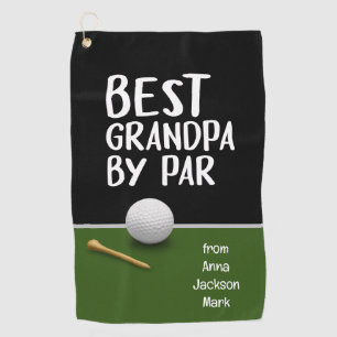 Golf best grandpa by par for grandfather golf towel