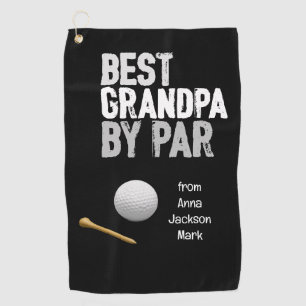 Golf best grandpa by par for grandfather towel