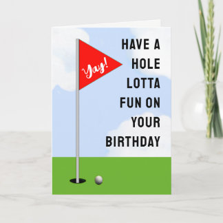 Golf Birthday Card