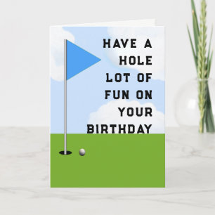 Golf Birthday Card