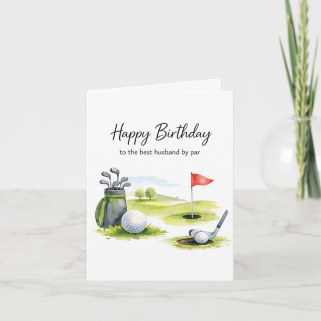 Golf Birthday Card for Husband (Front)