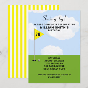 Golf Birthday Event Invitation