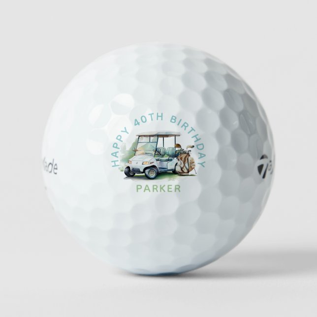 Golf Birthday Gift Personalized Balls (Front)