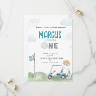 Golf Birthday Invitation Boy Template Golf Course
