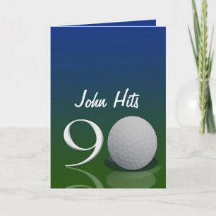 Golf Birthday Invitation for 90 year old