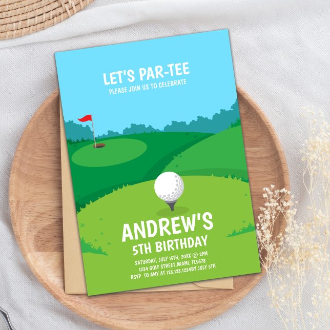Golf Birthday Invitation, Let's Par-Tee Invitation (Golf Party Invitations)