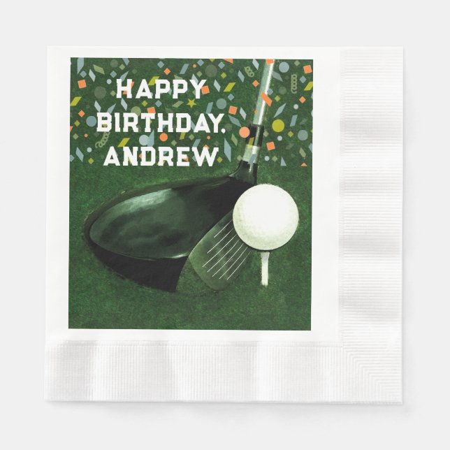 Golf Birthday Napkin (Front)
