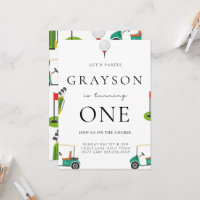 Golf Birthday Par Tee Invitation