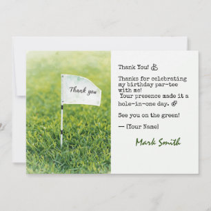 Golf  Birthday Par tee party  Thank You Card