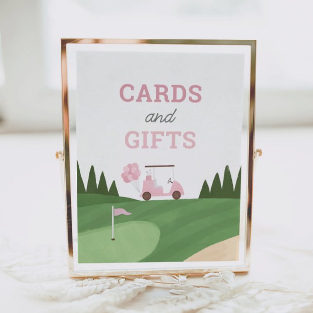 Golf Birthday Party Cards and Gifts Sign (Creator Uploaded)
