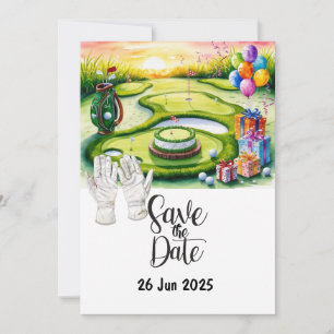 Golf  Birthday Party decoration on the course  Invitation