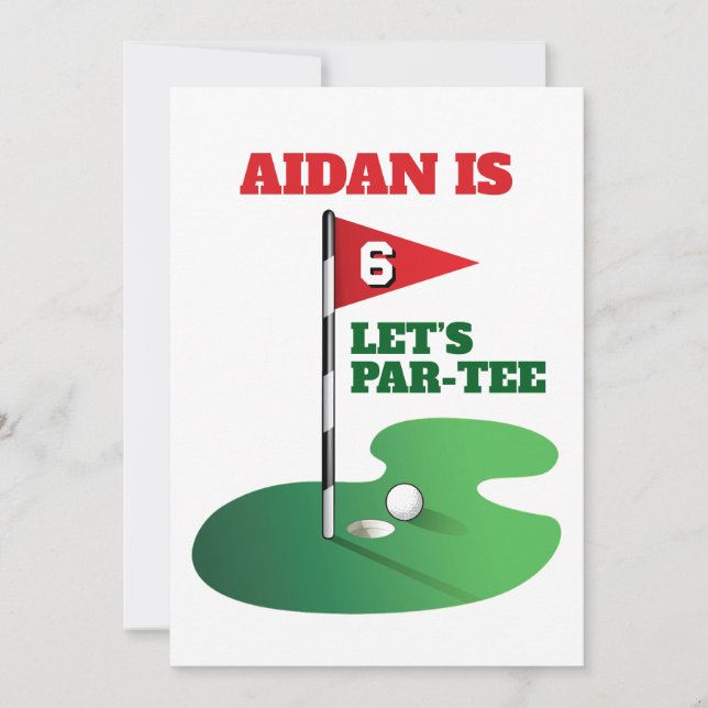 Golf Birthday Party Design Invitation (Front)