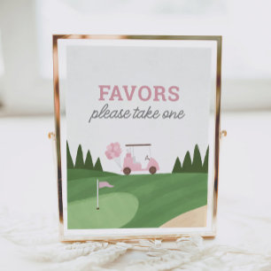 Golf Birthday Party Favours Sign