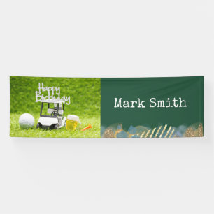Golf  birthday party for golfer  banner