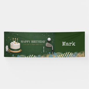 Golf birthday party for golfer  banner