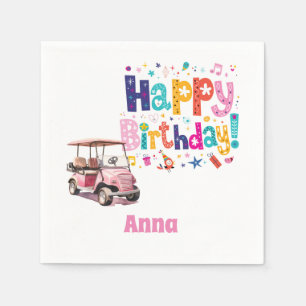 Golf Birthday Party for woman golfer Napkin