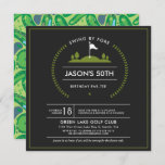 Golf Birthday Party Invitation<br><div class="desc">This Party Will Be a Hole in One! Whether you are hosting a corporate golf tournament or a golf birthday party, every golfer will love these modern golf-themed party invitations. Golf invitations to Par-Tee! Set the mood with great golf invitations for golf outing, golf theme birthday party invitations, ladies golf...</div>