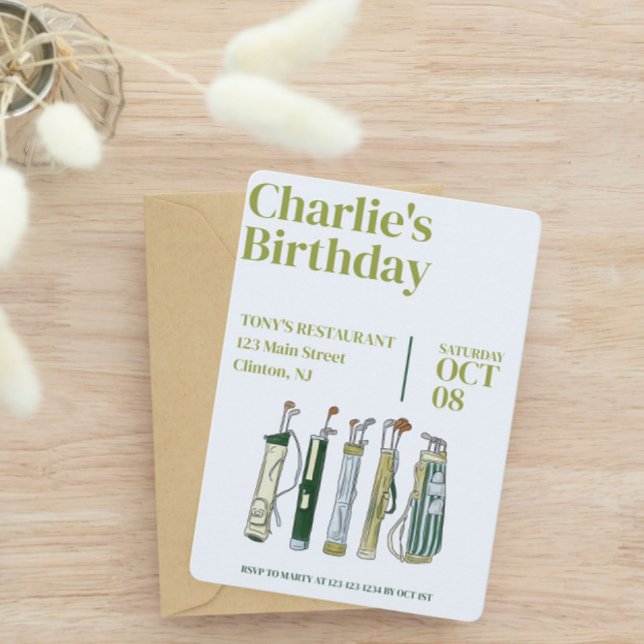 Golf Birthday Party  Invitation (Creator Uploaded)