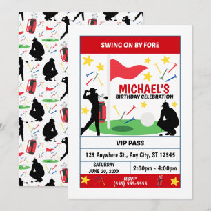 Golf Birthday Party Invitation (Men)