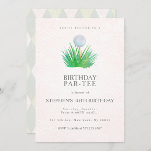 Golf Birthday Party Invitations