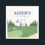 Golf Birthday Party Napkin<br><div class="desc">Add a finishing touch to your little one's birthday party decor with these golf themed napkins!</div>