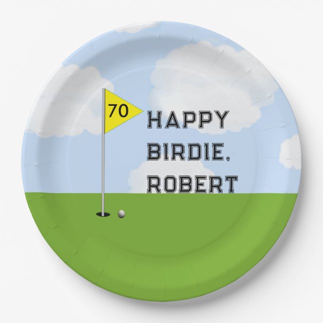 Golf Birthday Party Paper Plate (Front)