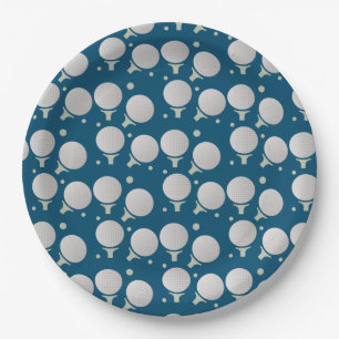 Golf Birthday Party Pattern Paper Plate