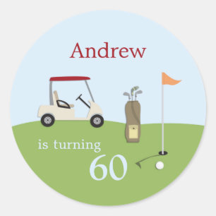 Golf Birthday Party Stickers