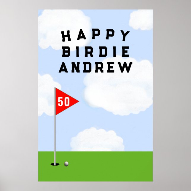 Golf Birthday Poster (Front)
