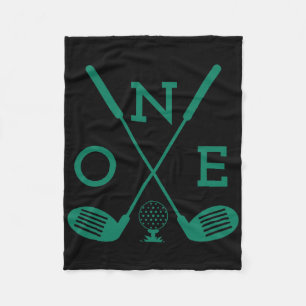 Golf Birthday Shirt 1st Birthday Hole In One Boys Fleece Blanket