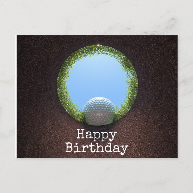 Golf birthday with Golf theme Postcard (Front)