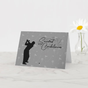 Golf Black and White Golf Sympathy Card Sorry 