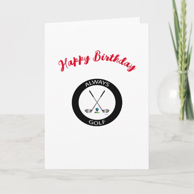 GOLF - Bonne carte de voeux d'anniversaire de golf (Devant)