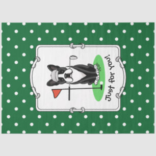 Golf Boston Terrier (black) Cute Dog Tissue Paper