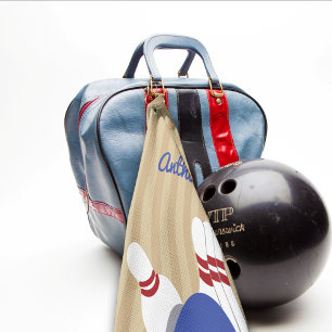 Golf Boule de Bowling et Pins Serviette personnalisée