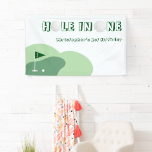 Golf Boy 1st Birthday Banner