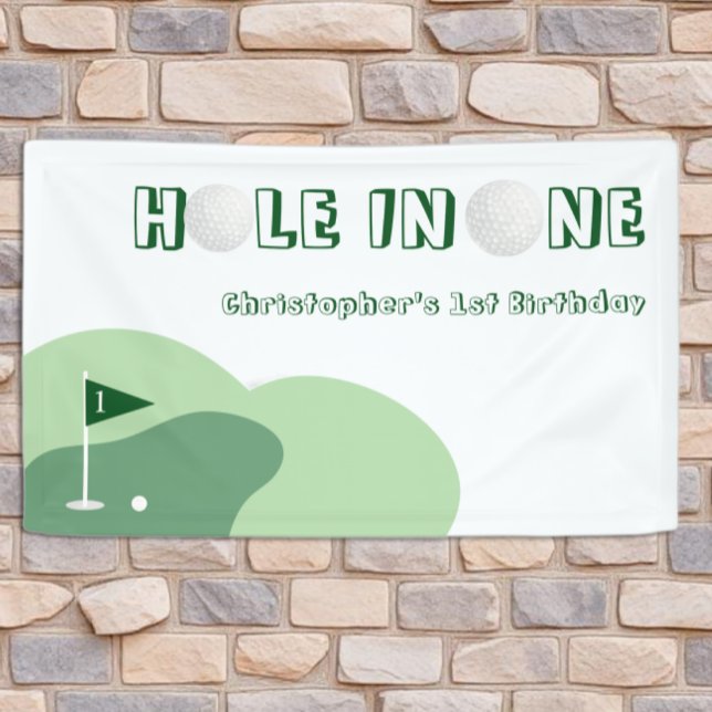 Golf Boy 1st Birthday Banner (Creator Uploaded)