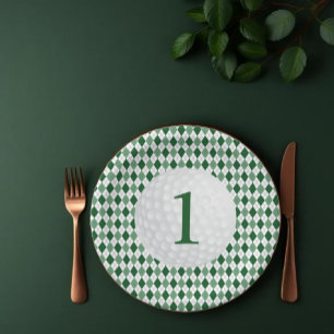 Golf Boy 1st Birthday Paper Plate
