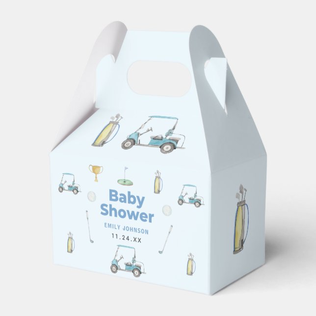 Golf Boy Baby Shower  Favor Box (Front Side)