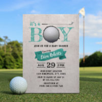 Golf Boy Baby Shower Sport Theme Teal