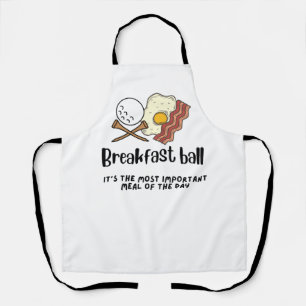Golf breakfast with fried egg for golfer apron